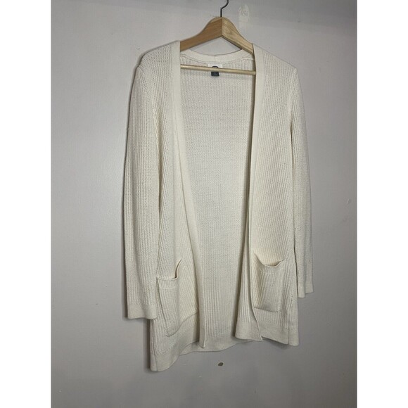 Old Navy Women's Small Cream Long Sleeve knit Open Cardigan - Picture 2 of 8